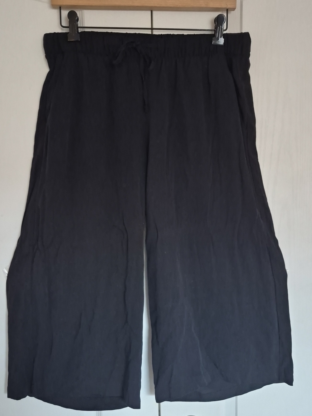 Old Navy Black Palazzo  Wide-Leg Flowy High-Waisted  Drawstring Trousers Small
